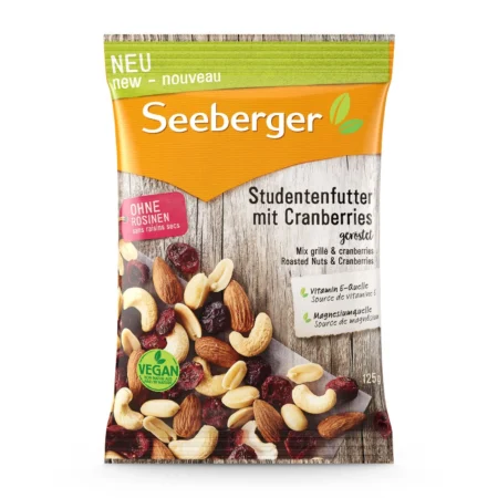 Mélange mix grillé et cranberries SEEBERGER le paquet de 125g