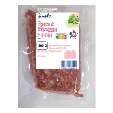 Farce à légumes, pur porc SIMPL