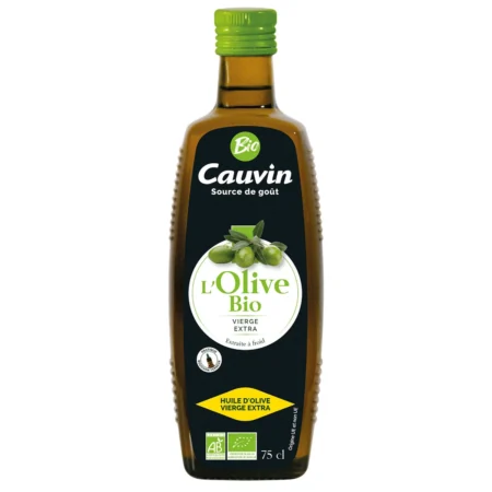 Huile d'olive vierge extra bio CAUVIN la bouteille de 75cL